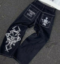Men's Y2K Harajuku Baggy High-Waisted Wide Leg Jeans Hip Hop | 3 Colors | Sizes S-XL