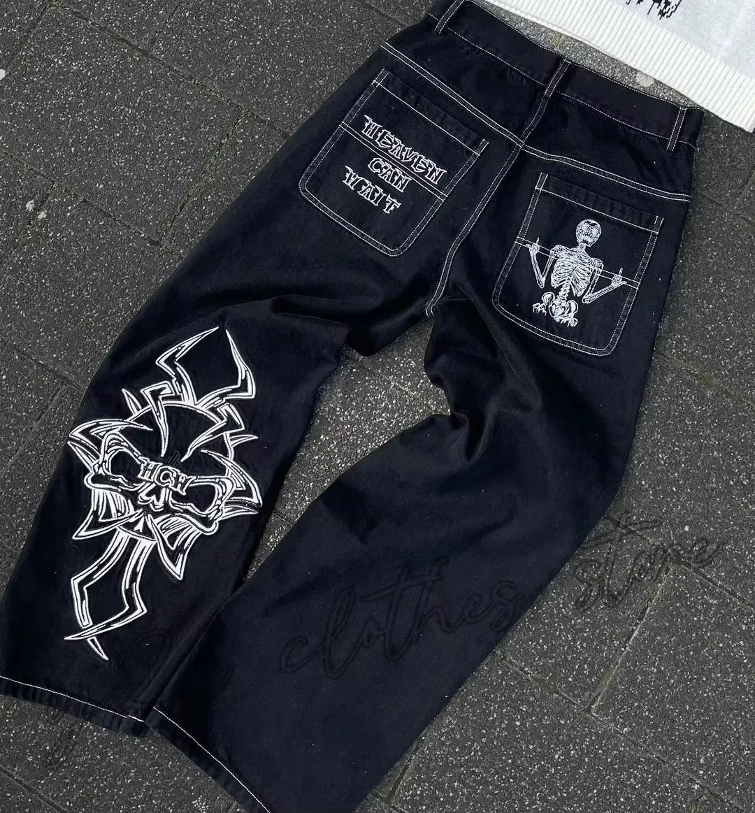 Jean Wide Leg Homme Y2K Harajuku Baggy Taille Haute Hip Hop | 3 Coloris | Tailles S-XL