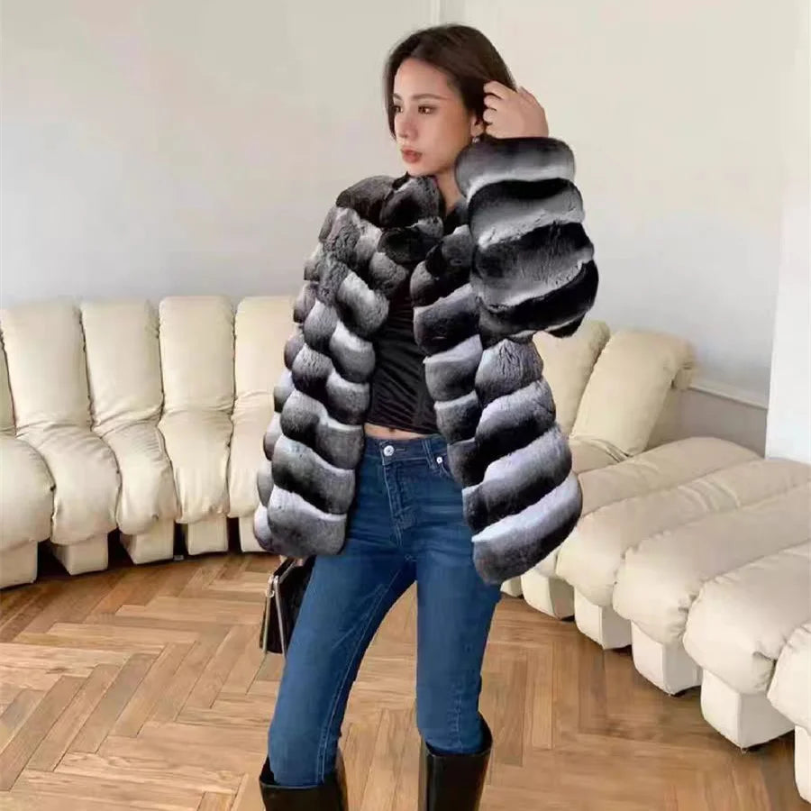 2026 The New Selling Faux Chinchilla Hair Short Coat Women A Variety Of Styles Optional Splicing Faux Totoro Fur Coat
