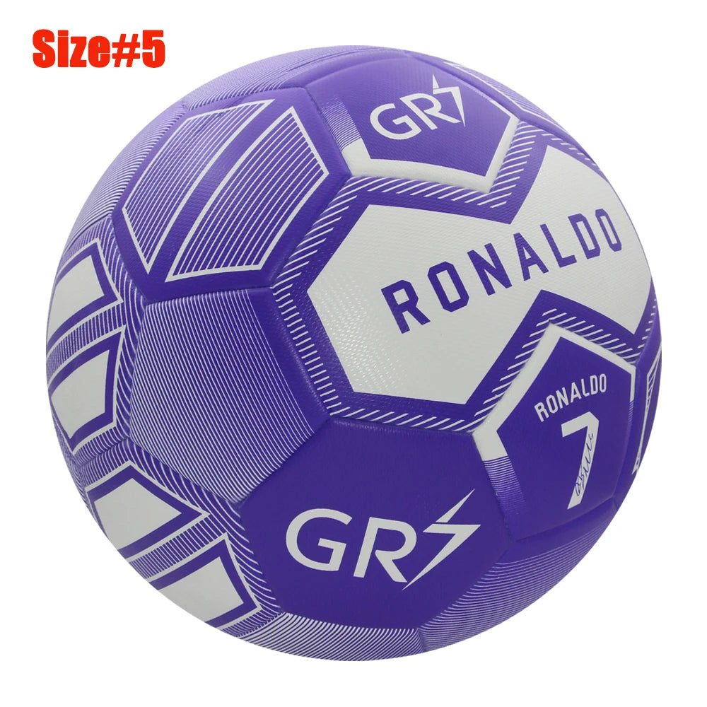 Ballon de Football Officiel Taille 5 – Matière PU Haute Qualité, Coutures Thermosoudées