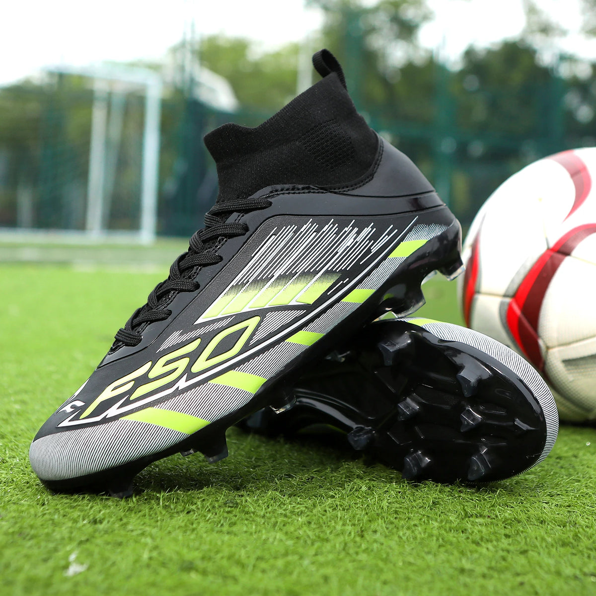 Chaussures de Football Professionnelles FG/TF – Crampons Longs, Unisexe