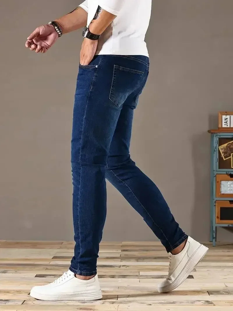 Men's Skinny Slim Jeans 3 Colors Street Style Hip-Hop Stretch Sizes 28-38