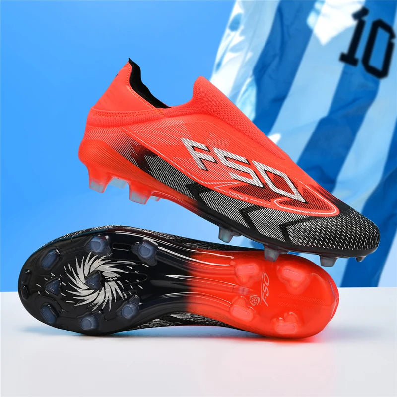 New Men Soccer Shoes High Ankle Breathable Football Boots Ultralight Futsal Non-Slip High-quality Sports Shoes Outdoor Match