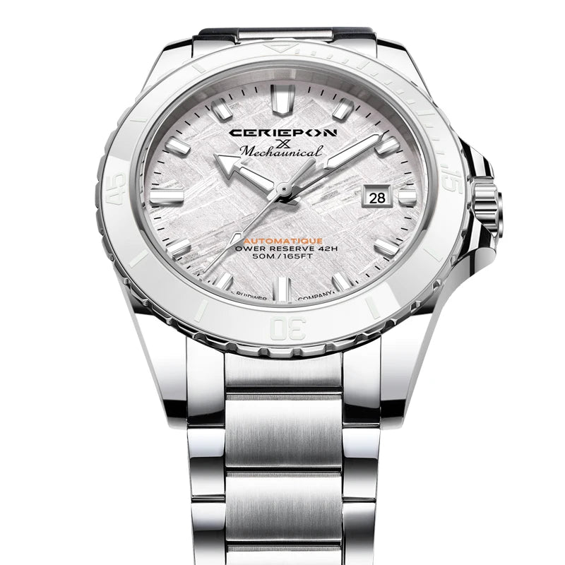 CERIEPON 9089 – Montre Femme Automatique Acier Inoxydable, Cadran Rond, Résistante à l'Eau 5 ATM