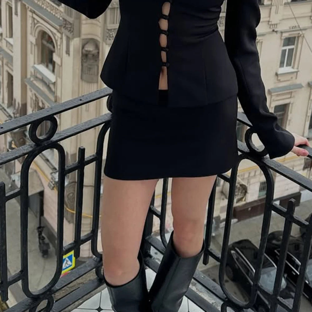 Eleganter, taillierter Damenblazer Tuularose – Schicke Anzugjacke mit V-Ausschnitt