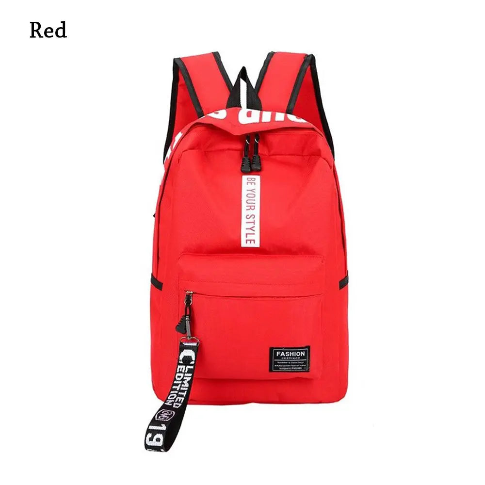 New Canvas School Backpack Daisy Embroidery Schoolbag Large Capacity Portable Travel Bag Teenagers