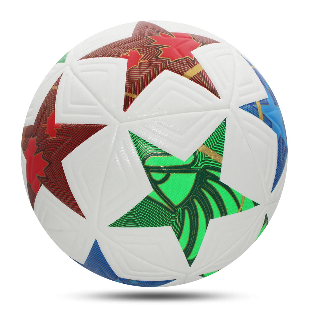 Ballon de Football Officiel Taille 5 – Matière PU Haute Qualité, Coutures Thermosoudées