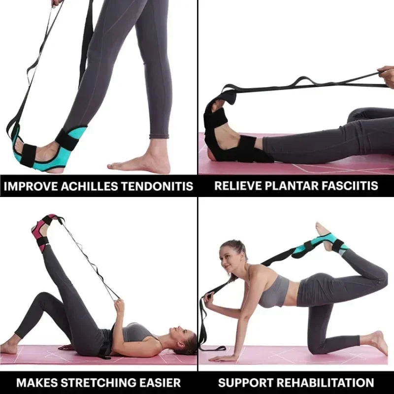 1pc Yoga Leg Stretching Band  Flexibility Stretching Band Rehabilitation Fitness Band  Plantar Fasciitis Training Belt Foot Care