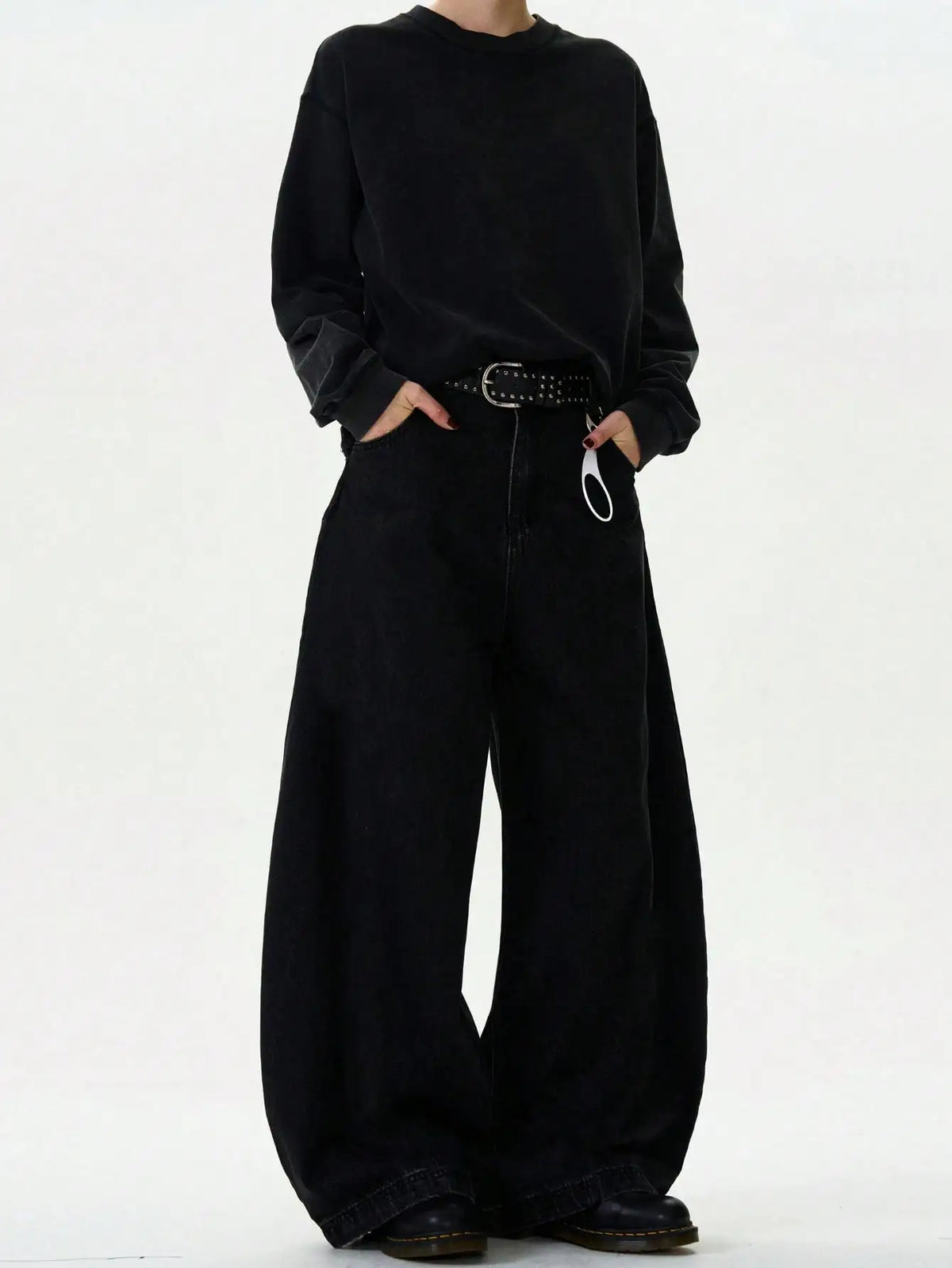 Jean Baggy Wide Leg Homme Loose Punk Streetwear Coupe Courbe 5 Coloris XS-XXL