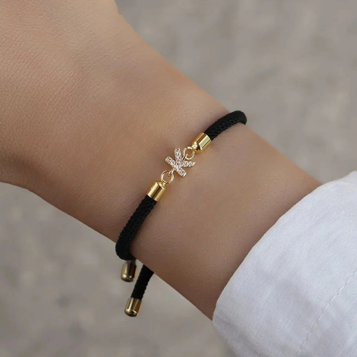Bracelet Charm Cœur Initiale Lettre A-Z pour Femme – Chaîne Corde Classique, Bijou
