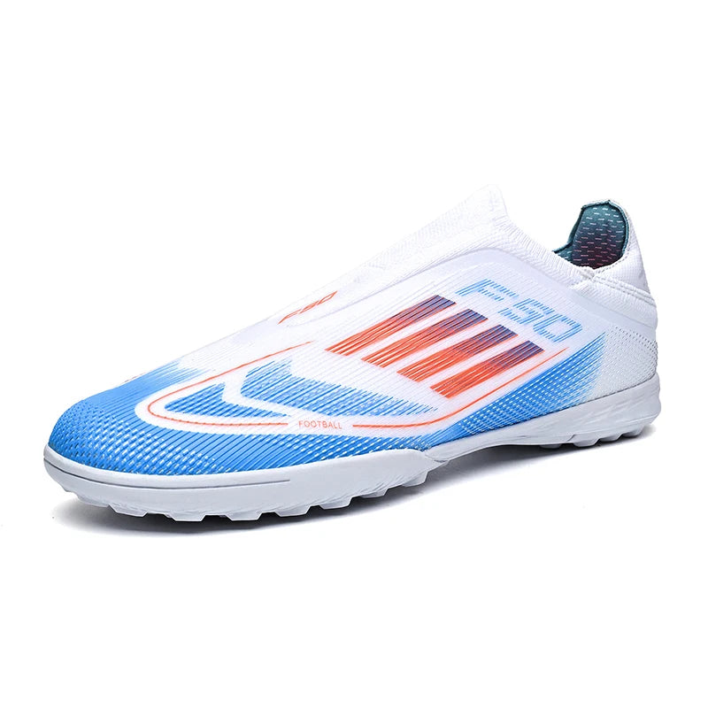 Men's Football Boots Without-lace Youth FG/TF Field Training Studded Fast Soccer Cleats Professional Non Slip Football Shoes