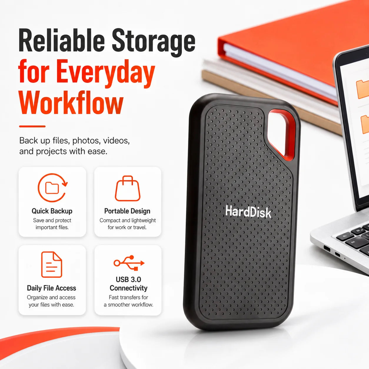 Disque Dur SSD Externe Portable USB 3.1 Type-C – Haute Vitesse, 1To à 16To, Compatible Laptop & Mac