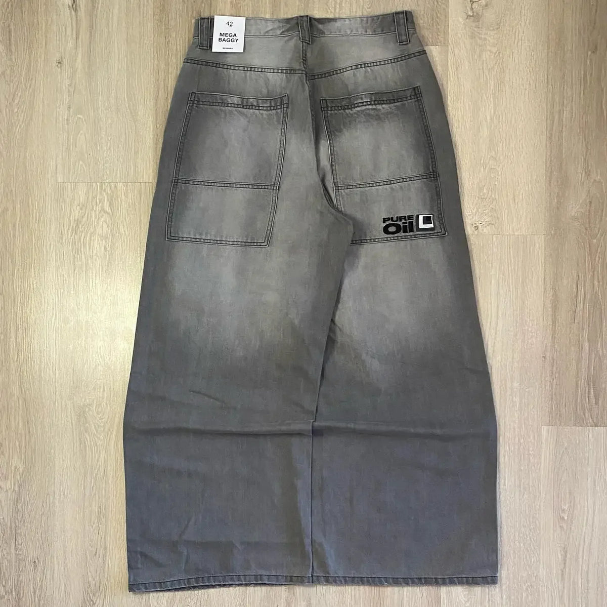 Jean Y2K Baggy Homme Imprimé Blue Washed Hip Hop Rock Wide Leg | Multi-Coloris M-XXL