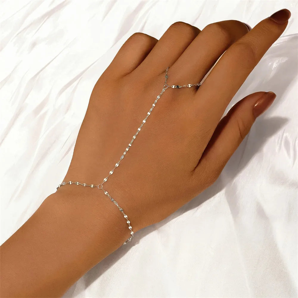 Bracelet Charme Femme en Argent 925 – Zircon Œil de Cheval & Chaîne Anneau | Or & Argent