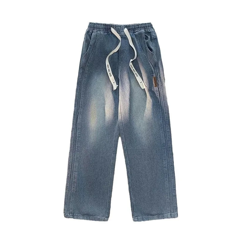 Jean Droit Large Homme – Coupe Loose Confort Printemps Style Vintage
