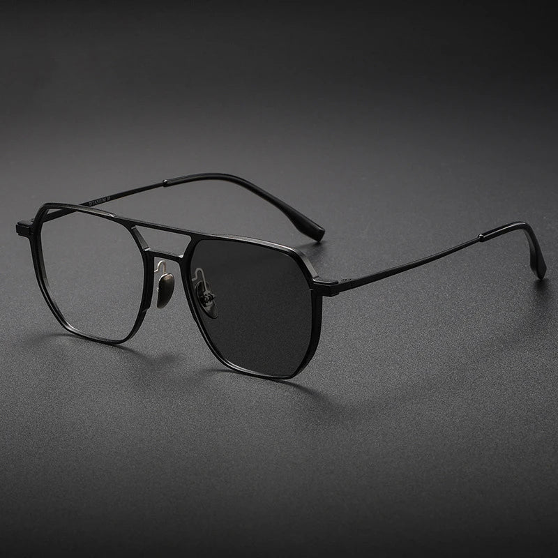 Lunettes de Lecture VICKY Double Pont Anti-Lumière Bleue – Monture Aluminium/Titane, Correction Personnalisable