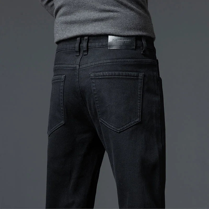 Jean Homme Polaire Épais Hiver – Coupe Droite Loose Chaud