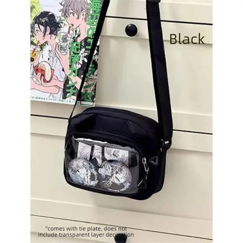Harajuku Mini Women Ita Bags Women Casual Nylon Cartoon Cat Embroidered Bolso Mujer Daily Subculture DIY Badge Bag Female 2026