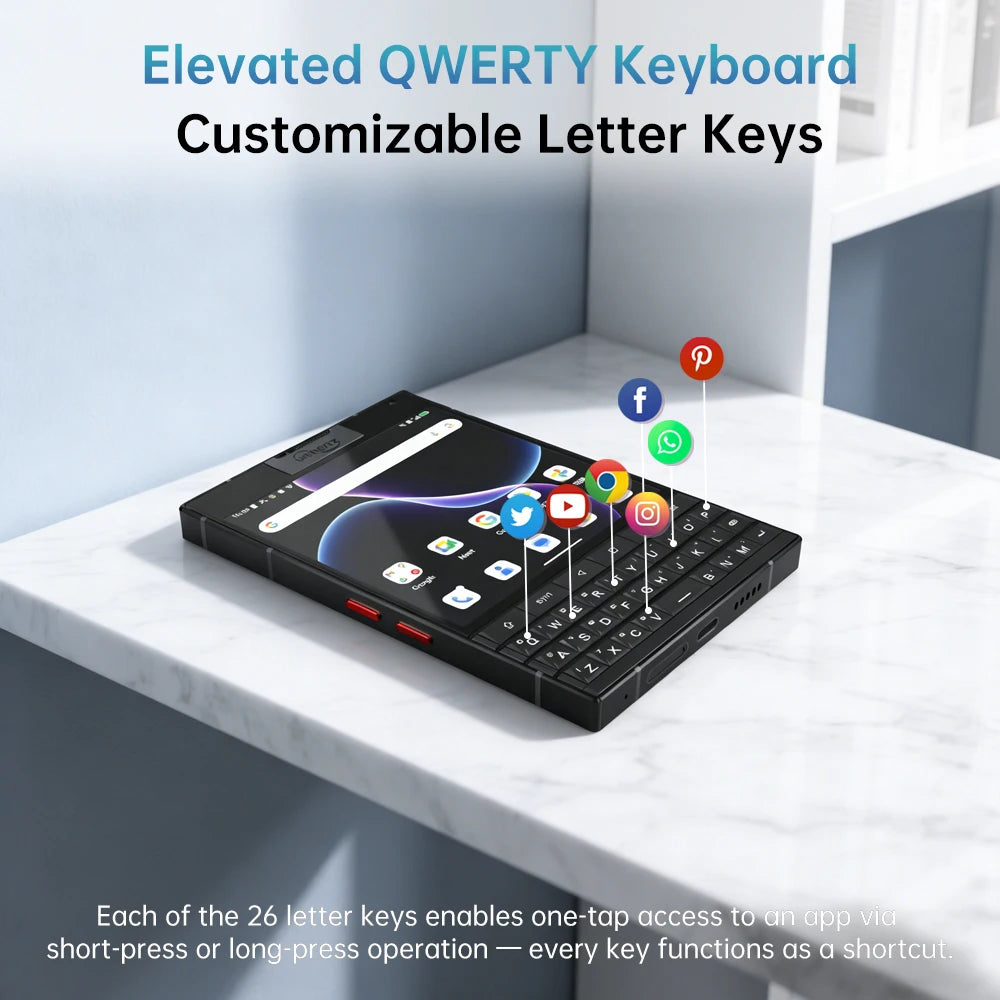Unihertz Titan 2 – Smartphone 5G Clavier QWERTY, Android 15, 12Go RAM, 512Go, Double Écran, Batterie 5050mAh