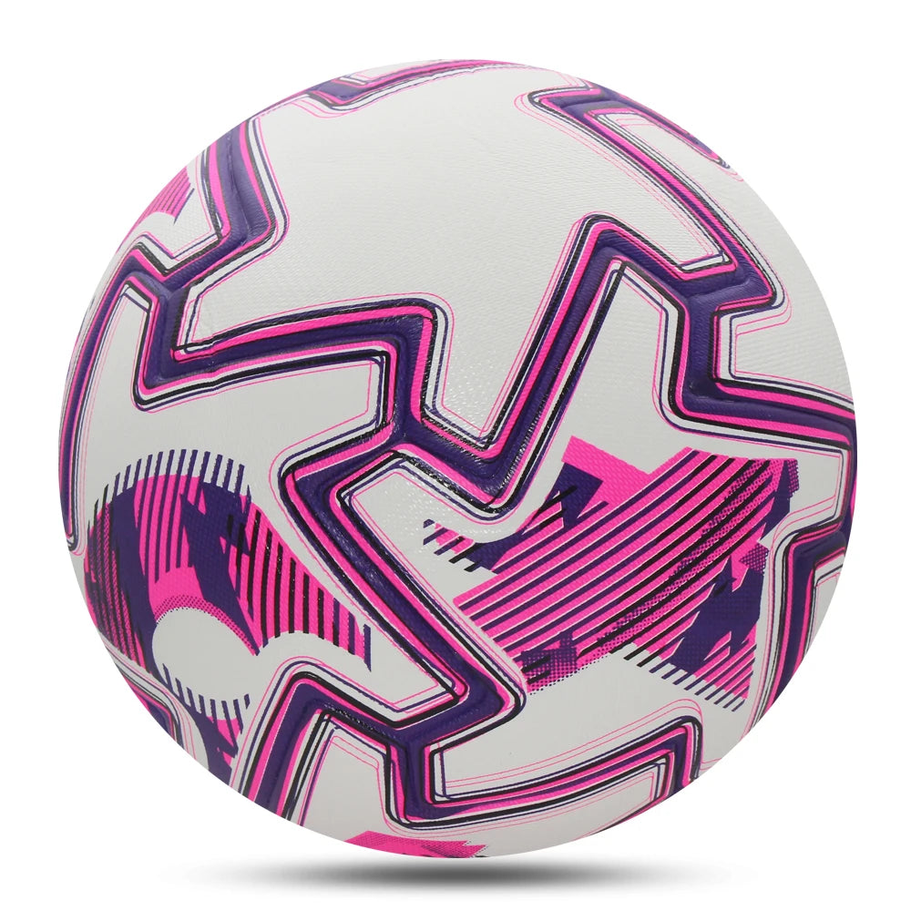 Ballon de Football Officiel Taille 5 – Matière PU Haute Qualité, Coutures Thermosoudées