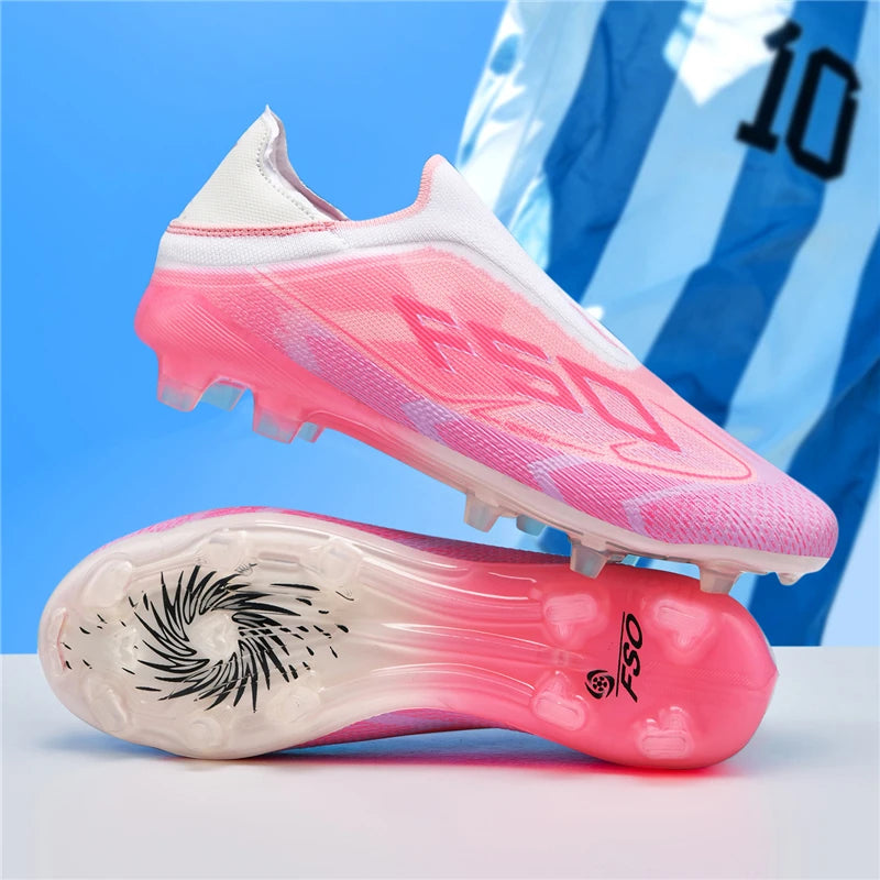 New Men Soccer Shoes High Ankle Breathable Football Boots Ultralight Futsal Non-Slip High-quality Sports Shoes Outdoor Match