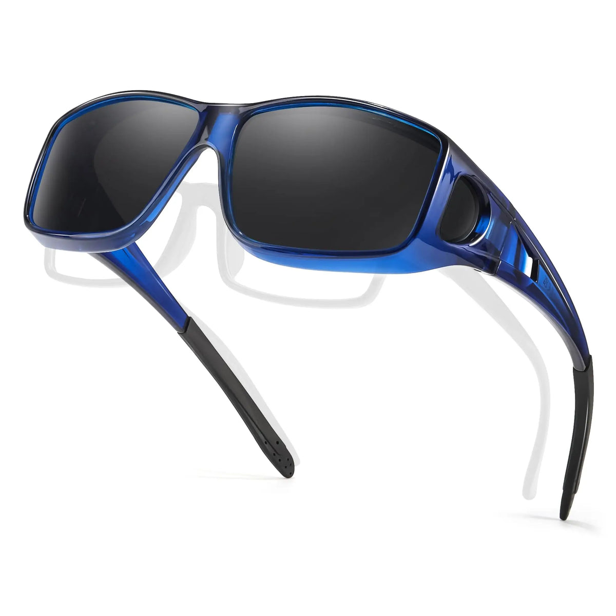 Lunettes de Soleil Polarisées Sur-Lunettes Unisexe – Anti-Reflets, UV400, Monture Titane