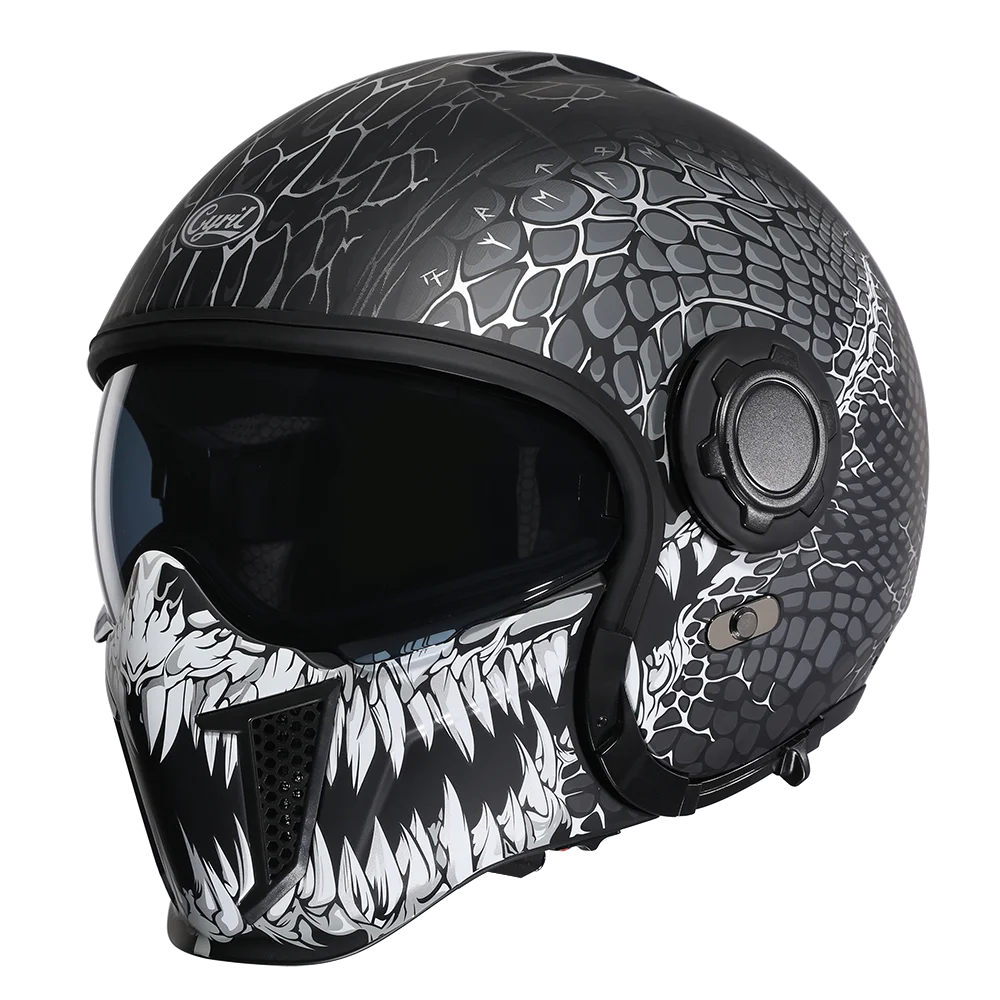 Casque Moto Modulable CYRIL OP12A – Double Visière, Homologué DOT & ECE, Boucle Rapide, Homme & Femme