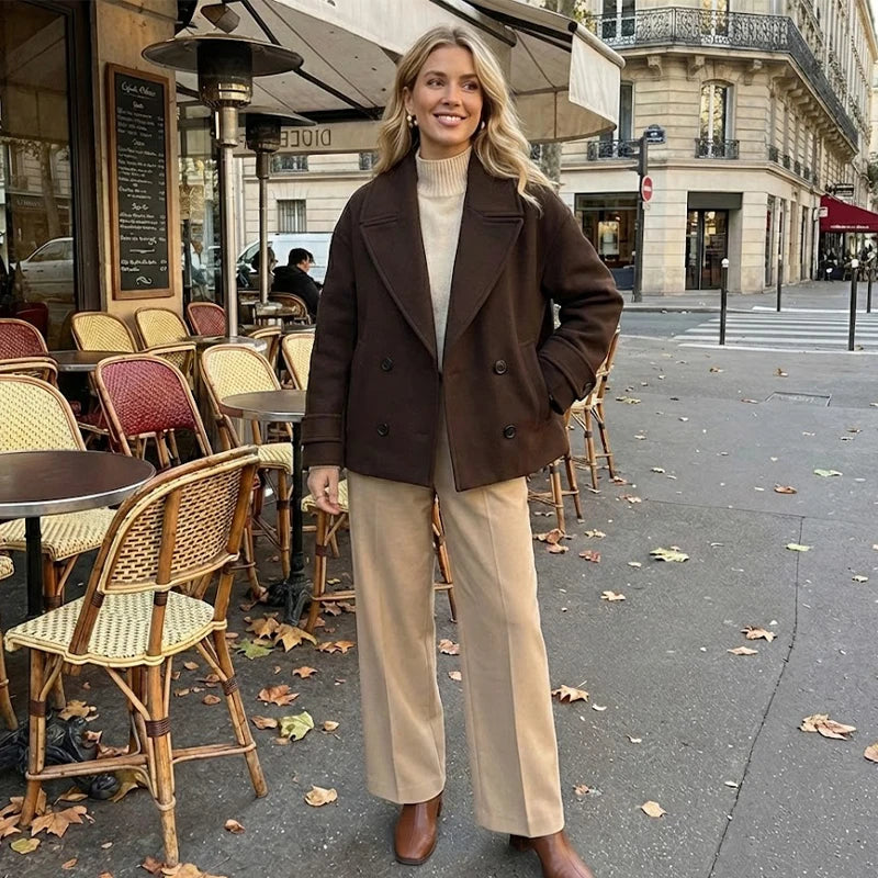 Veste Trench Femme Willshela – Double Boutonnage, Col Rabattu, Style Vintage Chic