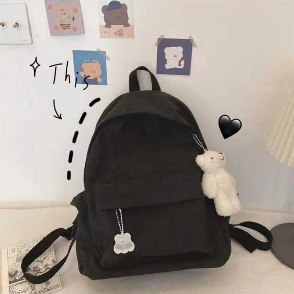 Sac à Dos Toile Broderie Marguerite – Grande Capacité | Ado & Voyage