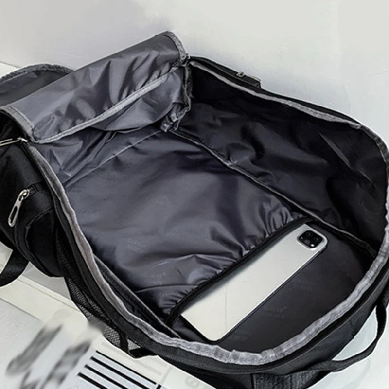Gym Fitness Backpack Sports Yoga Bag with Shoes Pack Outdoor Hiking Climbing Luggage Rucksack College Student Weekend Schoolbag