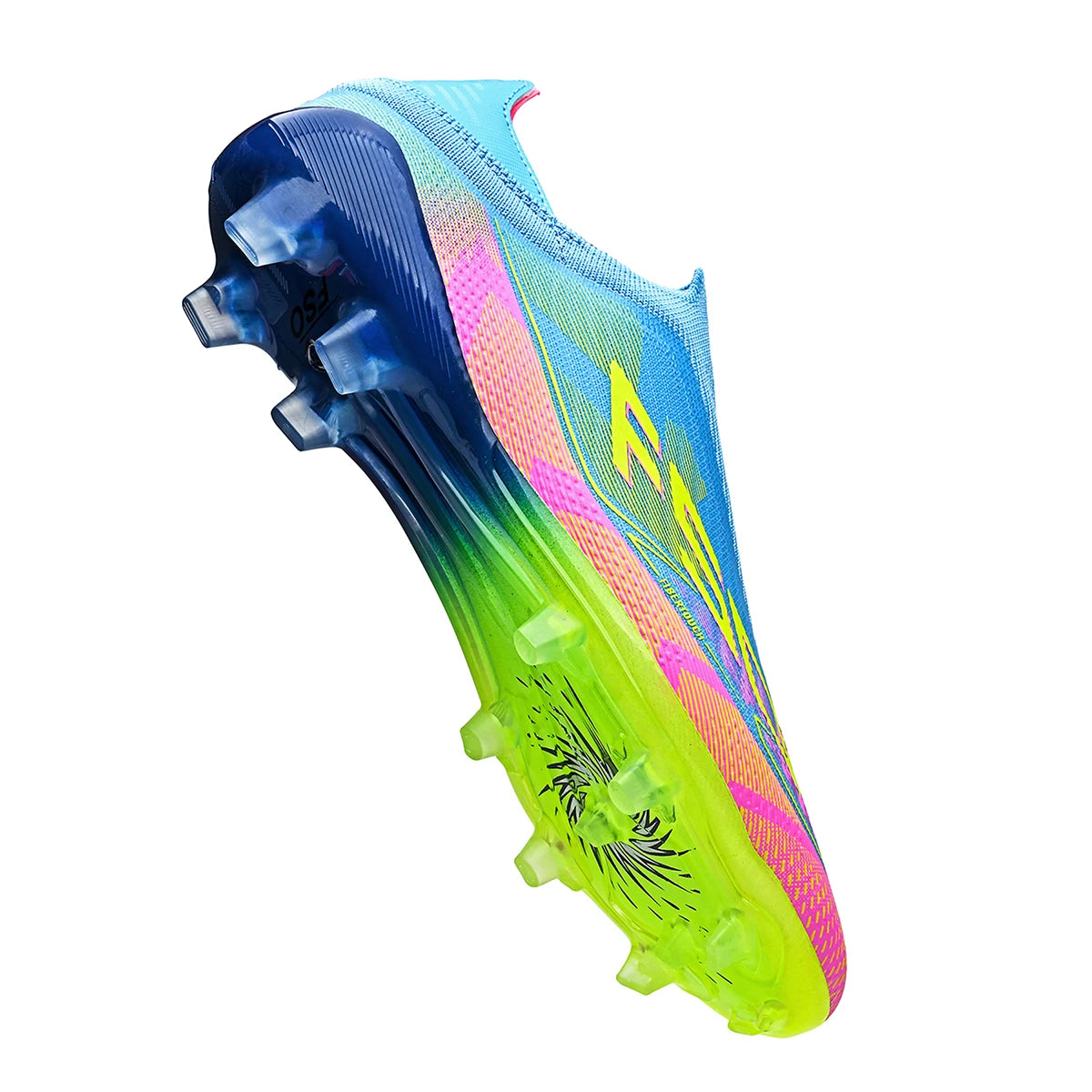 Chaussures de Football Unisexe AG/FG – Cuir PU Premium, Crampons TPU Longue Durée, Antidérapant