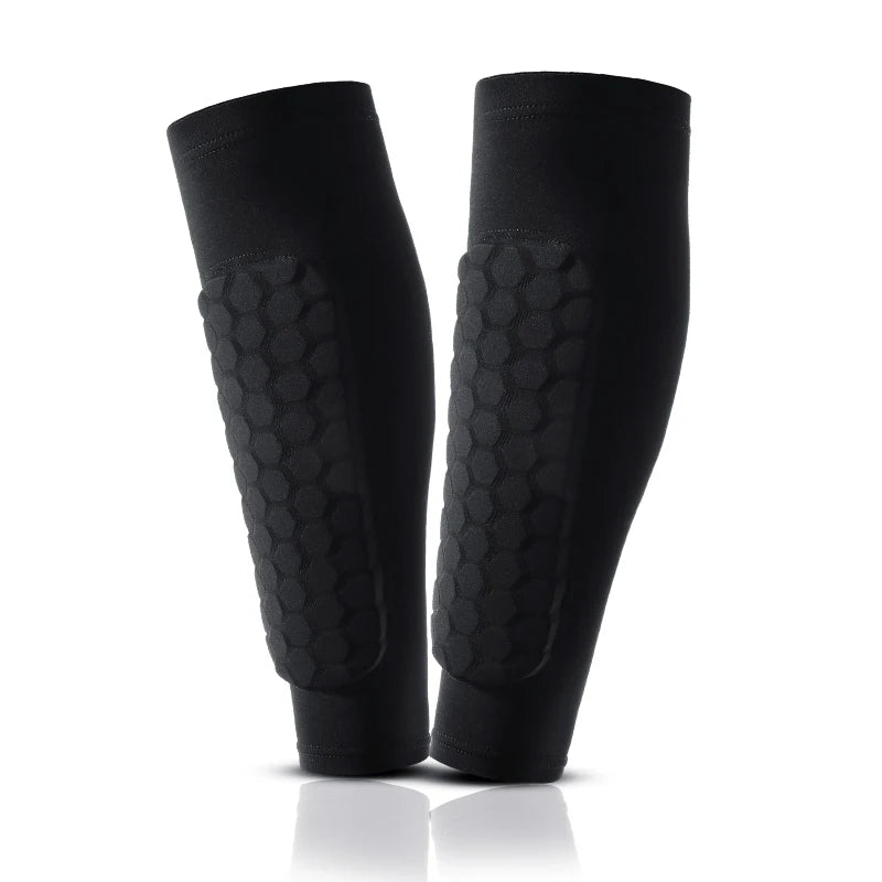 Manchon de Protection Tibia Football – Chaussette avec Mousse & Coussinets Nid d'Abeille