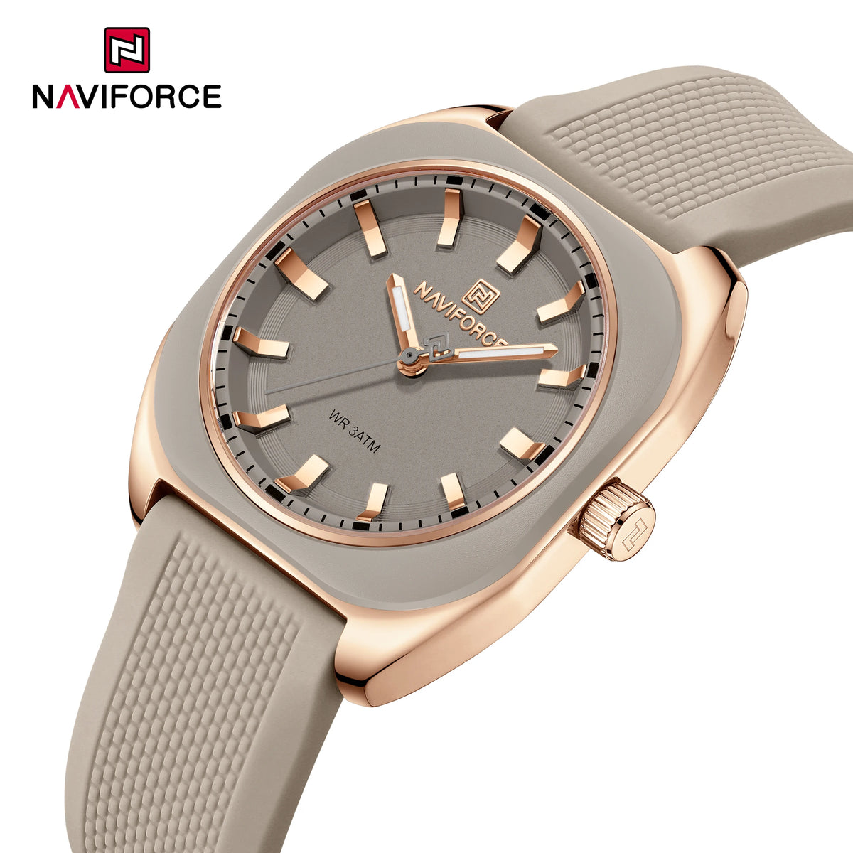 NAVIFORCE NF5061 – Montre Femme Élégante Quartz Silicone, Style Casual & Fashion