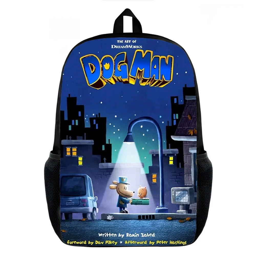 Sac à Dos Cartoon Dog Man – 40 cm | Enfant École & Laptop | Cadeau Anniversaire