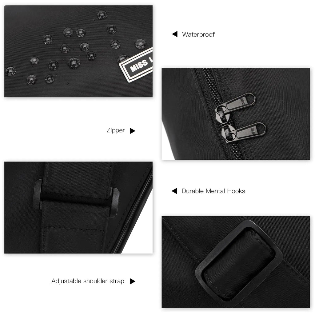 Miss Lulu | Set of 2 | Light Crescent Crossbody bag | Adjustable Strap | Hobo shoulder bag (30cm)