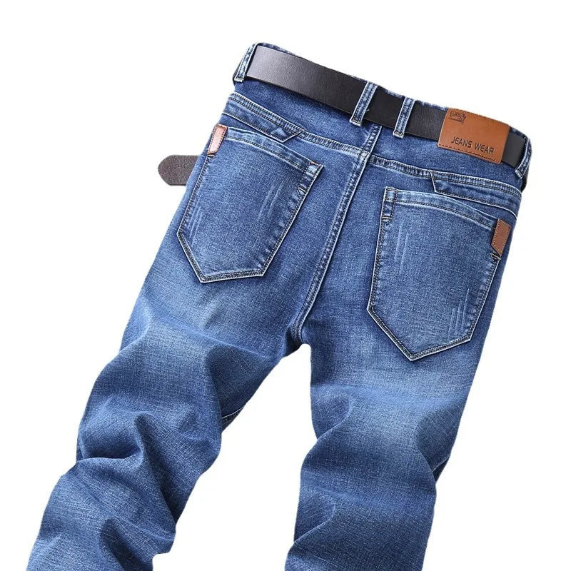 Jean Droit Homme 100% Coton – Style Casual Korean Garment Wash | Tailles 28-40