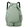 Lightweight Badminton Tennis Racket Backpack Holds 2 Rackets Drawstring Sports Bag Large Capacity With Shoes Compartment Bags