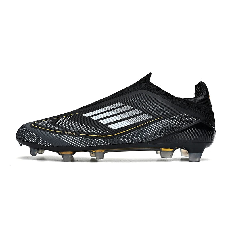 Men's Football Boots Without-lace Youth FG/TF Field Training Studded Fast Soccer Cleats Professional Non Slip Football Shoes