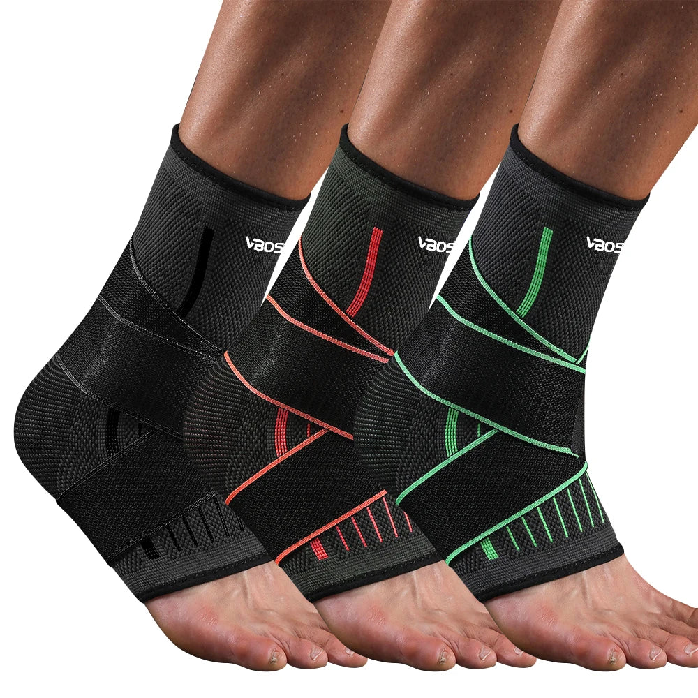 Adjustable Compression Ankle Support Sleeve Arch Support For Plantar Fasciitis Achilles Tendonitis Hiking Sports Pain Relief