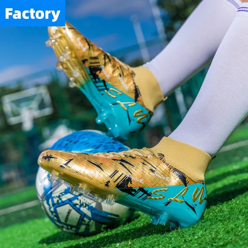 Chaussures de Football X2407-FG – Crampons Professionnels FG/AG, Imperméables, Mixte
