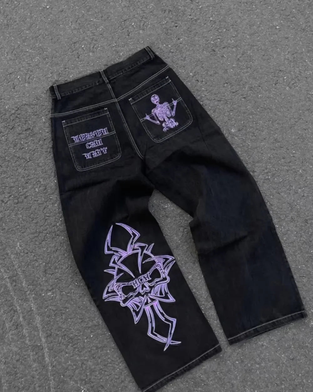Jean Wide Leg Homme Y2K Harajuku Baggy Taille Haute Hip Hop | 3 Coloris | Tailles S-XL