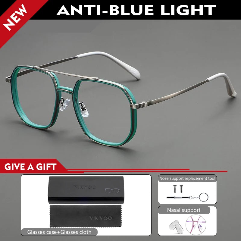 Lunettes de Lecture CAIDERONI Photochromiques Style Pilote – Anti-Lumière Bleue, Prescription Personnalisable, Mixte