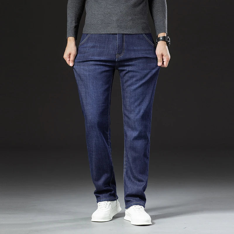 Jean Droit Homme Hiver Doublé Polaire Stretch 4 Coloris | Grande Taille 28-40