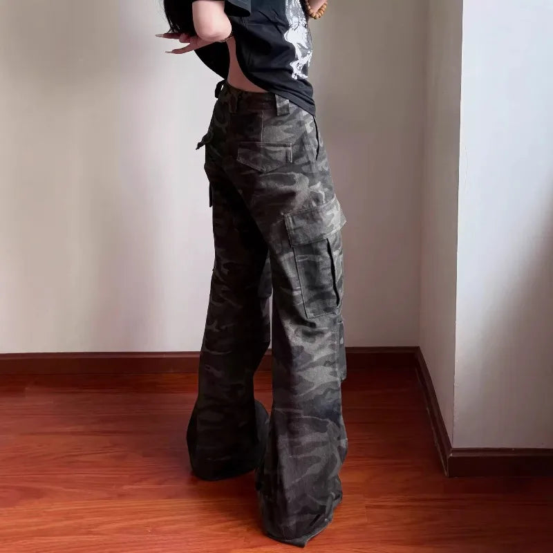 Jean Camouflage Vintage Wide Leg – Style Cargo Streetwear Unisexe
