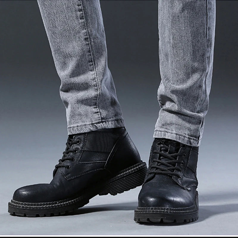 Jean Slim Homme Gris Style Coréen Haute Élasticité | Tailles 28-36 Toutes Saisons