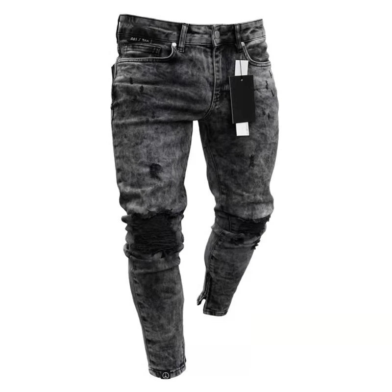 Jean Homme Skinny Pencil Taille Haute – Style Y2K Streetwear Vintage