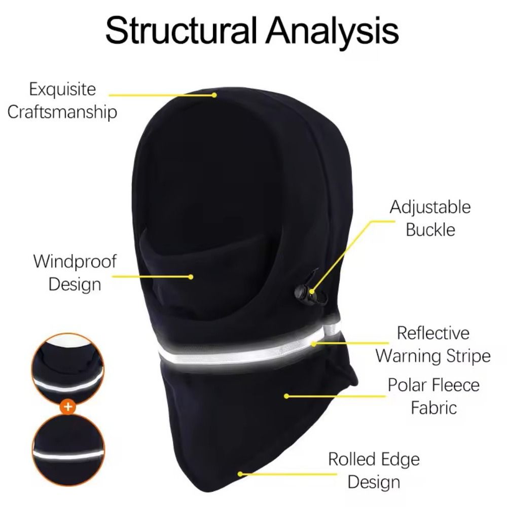 Bonnet polaire unisexe avec cache-cou et protection des oreilles