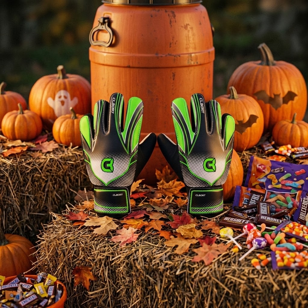 1 pair Non-Slip Soccer Goalie Gloves with Double Wrist Protection